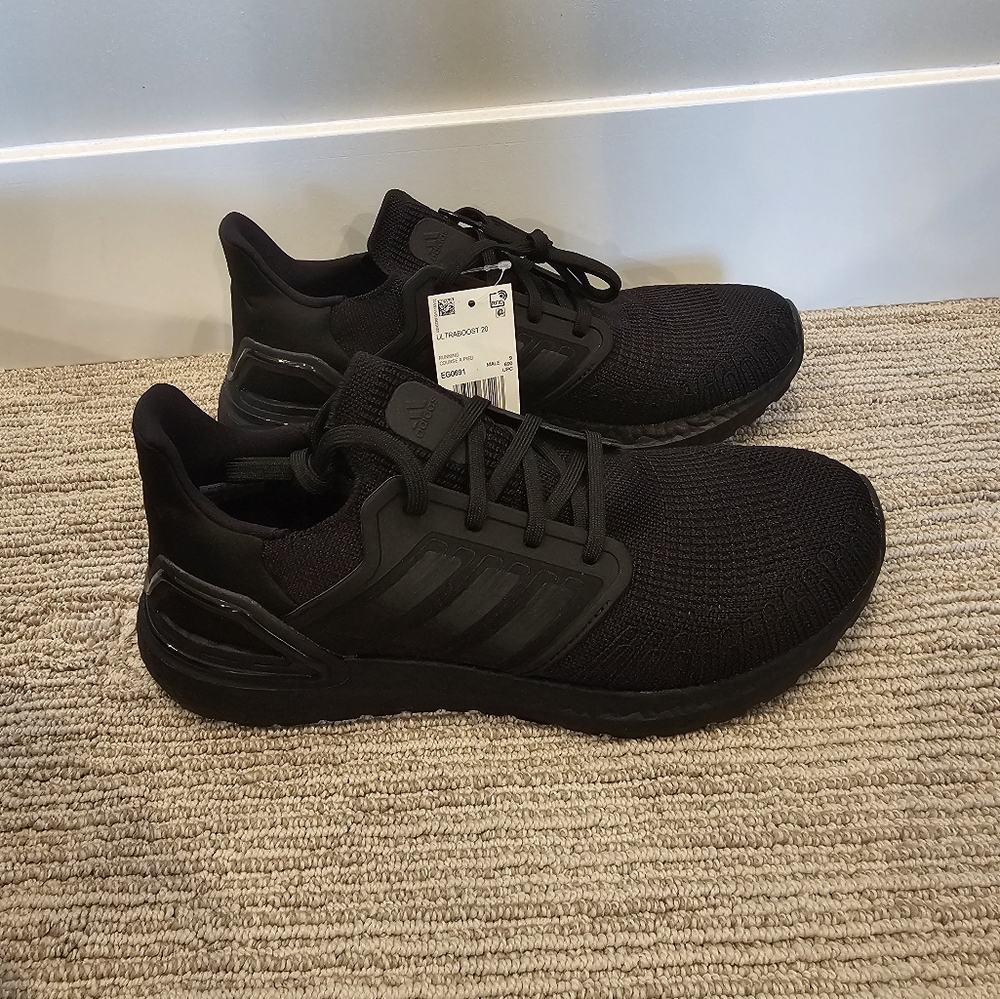 Adidas mens shoe ultraboost 20 black size 9.5